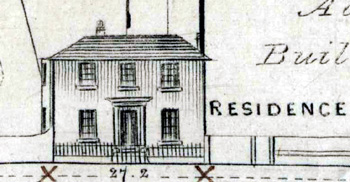 The brewer's house at the Crown and Anchor Brewery in 1849 [X95/247]